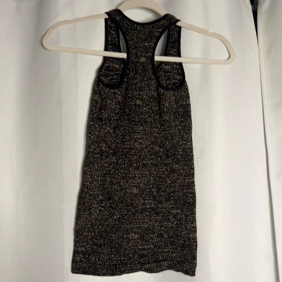 Intimately Free People Black and Gold Metallic Racerback Tank Top - Picture 2 of 5